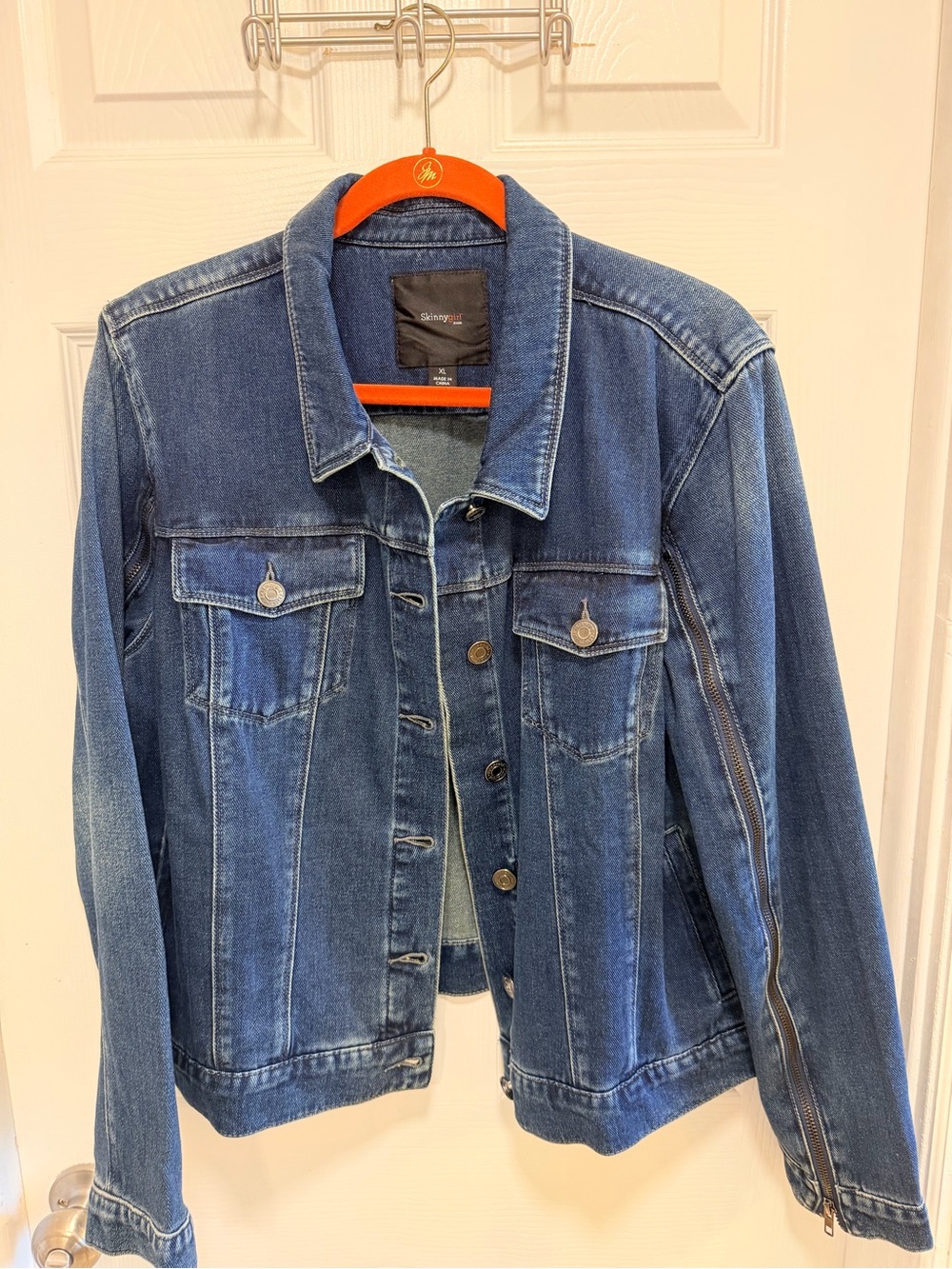 Skinnygirl Blue Denim Jean Jacket - Classic Button Front